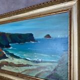 Marine painting Désiré-Lucas early twentieth oil on canvas