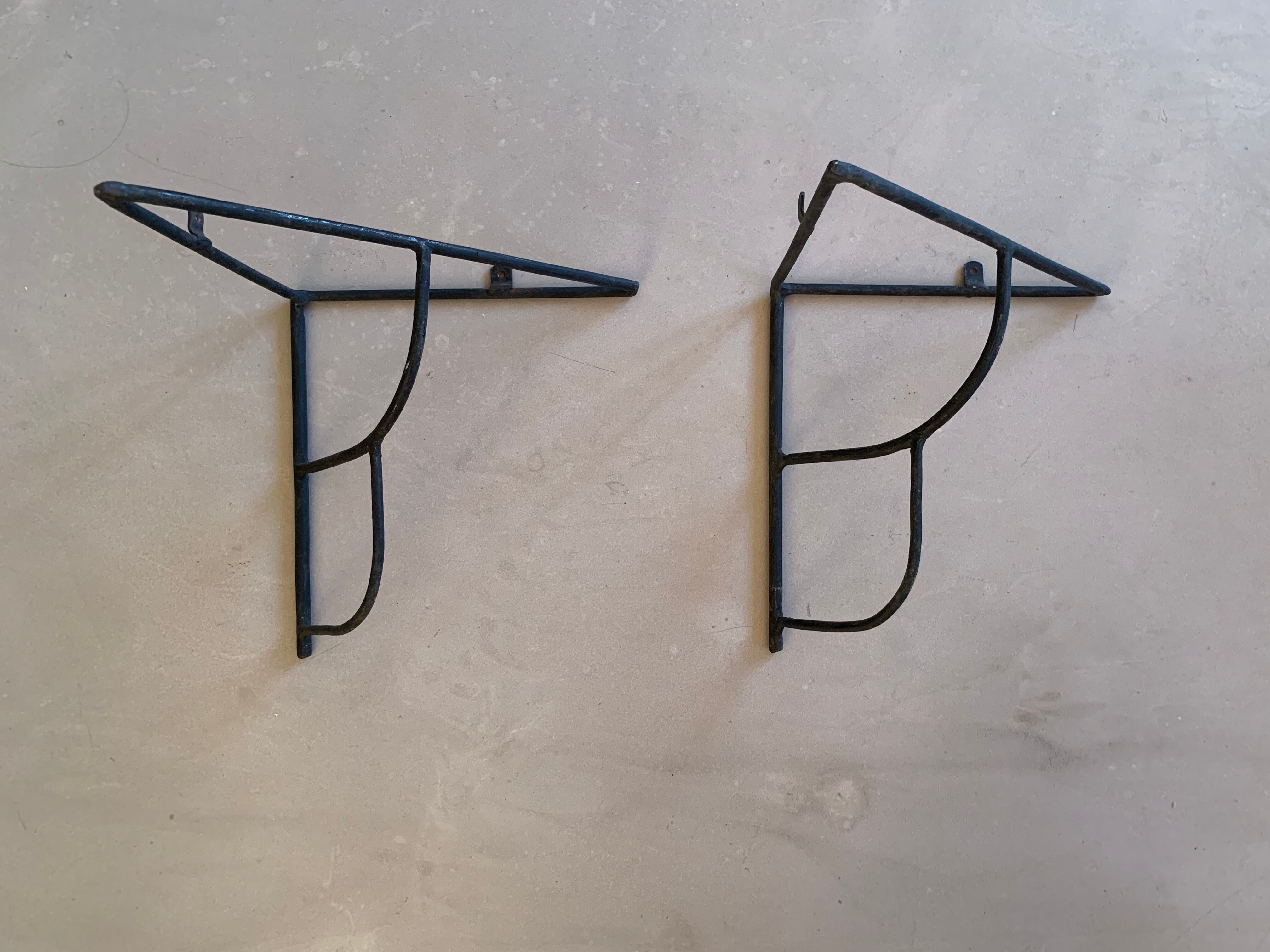 Vintage corner wall shelves 50s