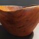 Vintage brutalist decorative wooden salad bowl 30 cm
