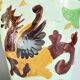 Vases vintage italy motif dragon