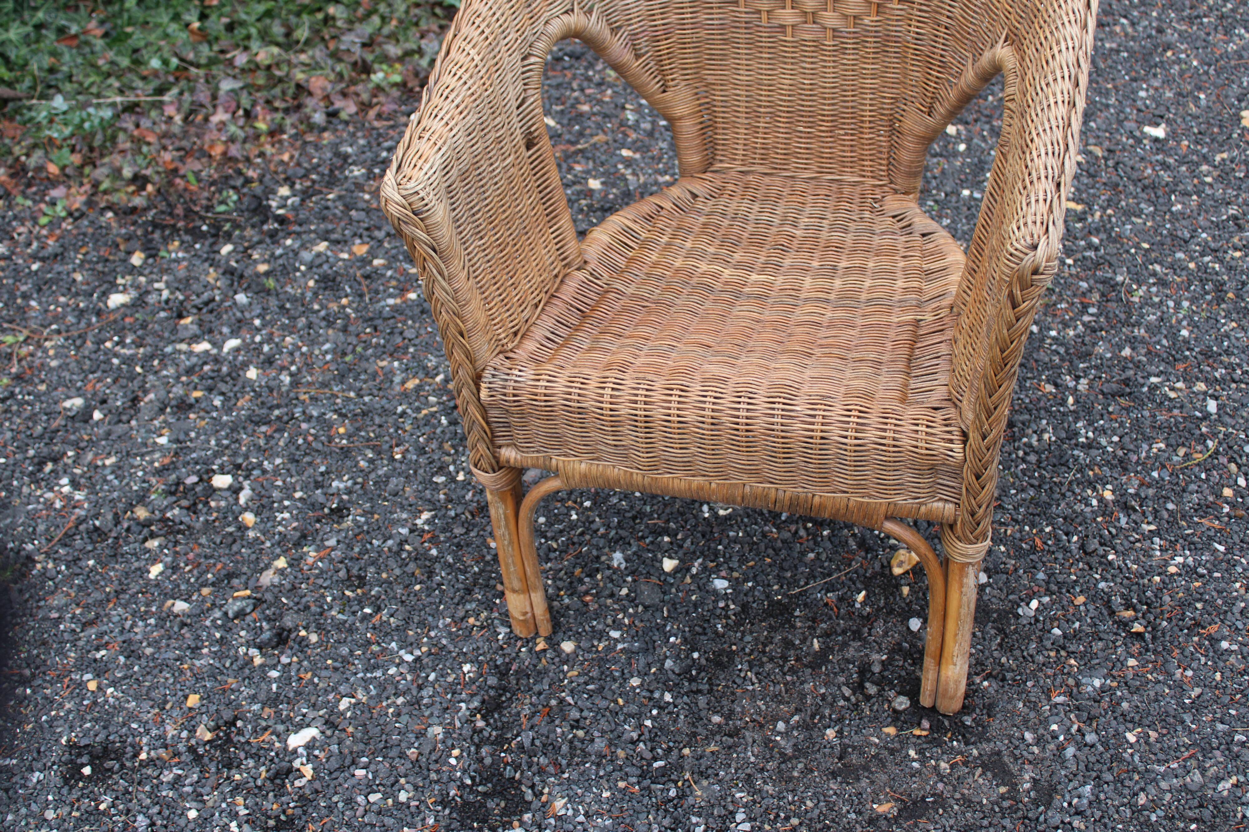 Wicker armchair