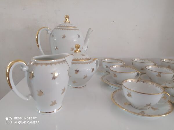 Service à café complet en porcelaine de Limoges