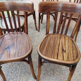 Suite of 6 chairs from Bistrot Baumann 1930s