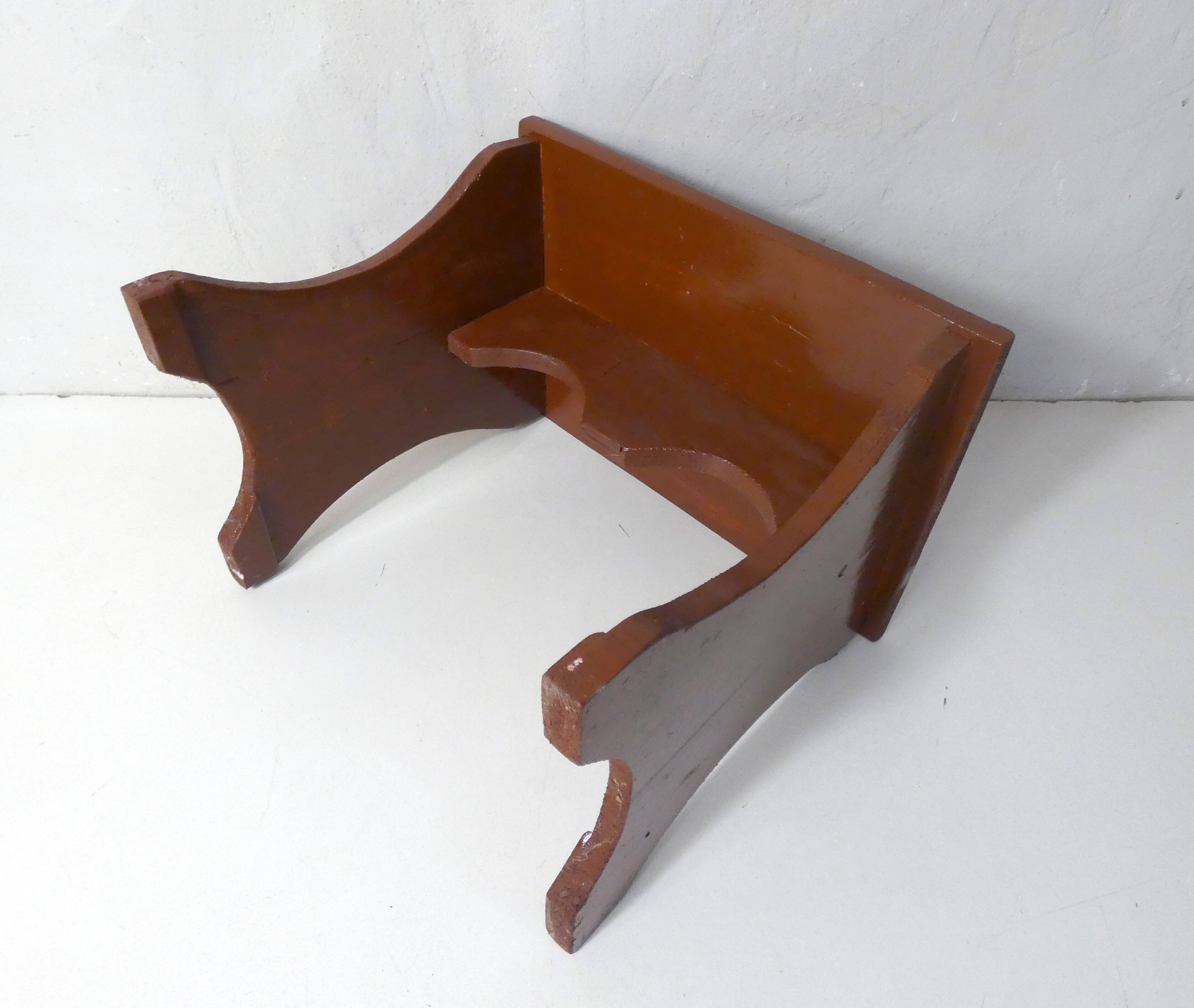 Small wooden step bench