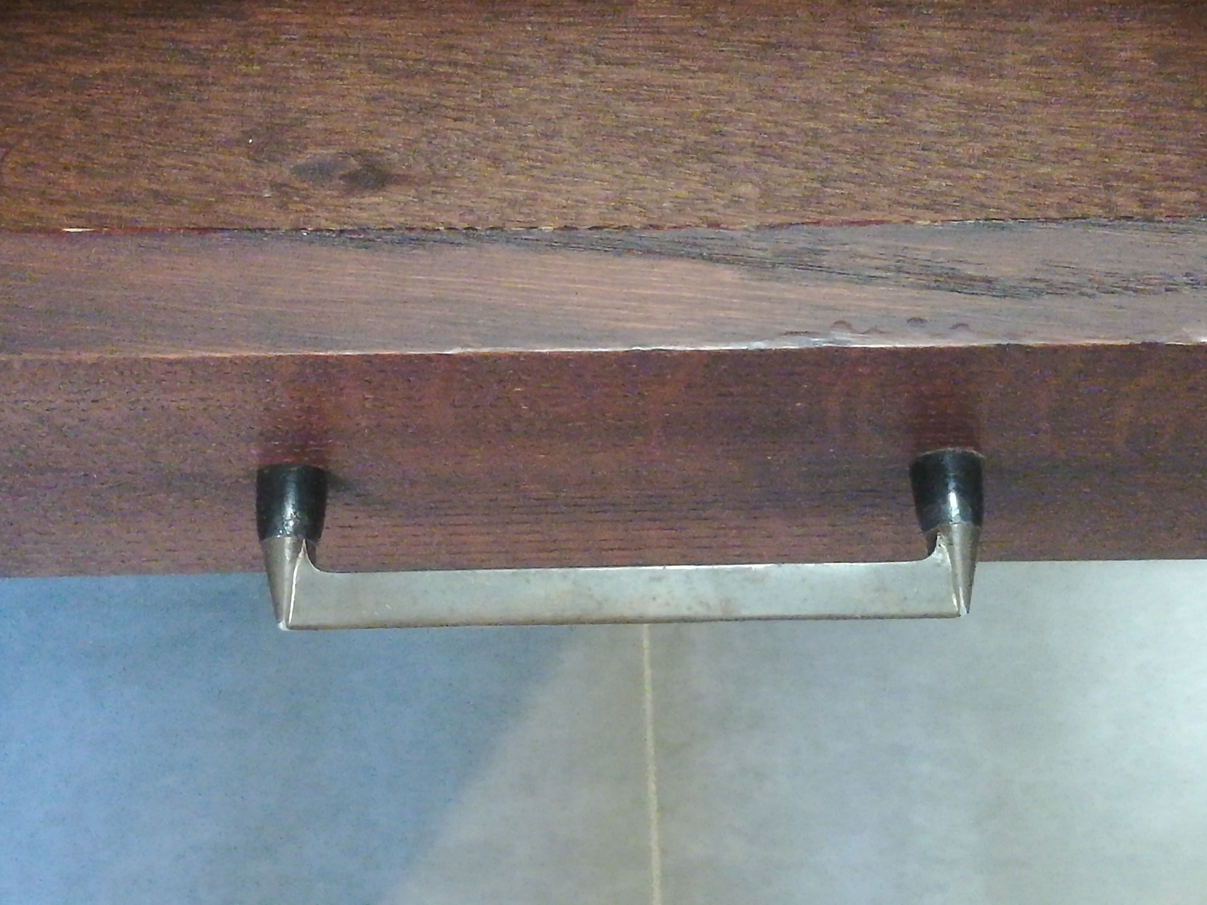 Louis XVI style console table in oak and leather