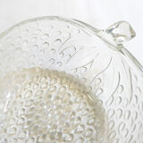 Strawberry salad in colorless glass