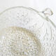 Strawberry salad in colorless glass