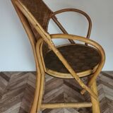 Chaise enfant vintage bois de châtaignier