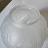 Art deco vase in molded pressed glass