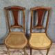 Pair of antique mahogany chairs with caning – Louis XVI style