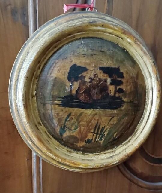 Ancienne peinture, Arte Povera technique, Venice, 18th century