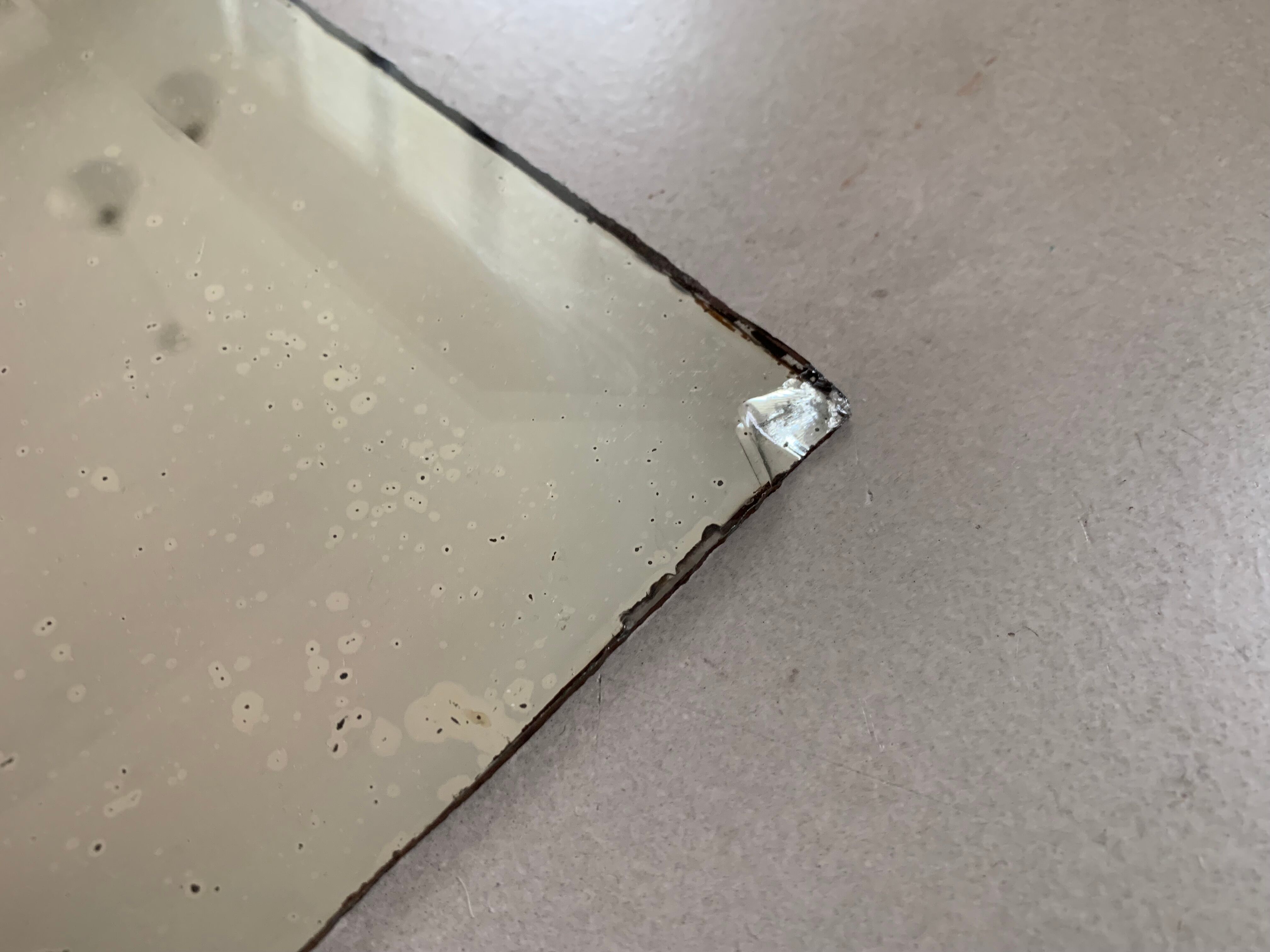 Old beveled mirror stitched 65x83cm