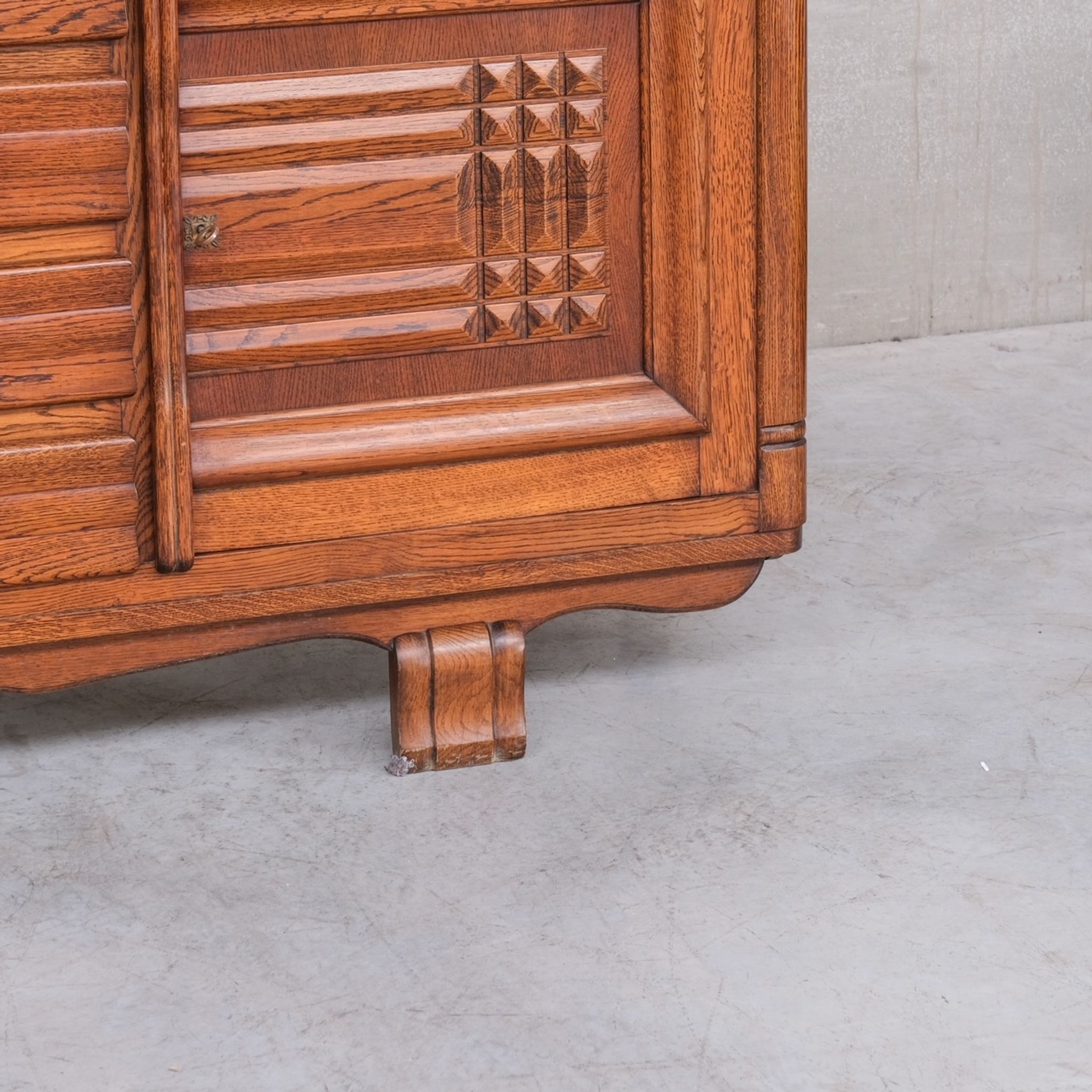 Art Deco French Marble Credenza or Sideboard