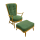 Armchair with ottoman Windsor 478 Lucian Ercolani for Ercol 1950