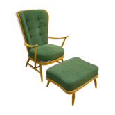Armchair with ottoman Windsor 478 Lucian Ercolani for Ercol 1950