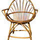 Set of 6 rattan armchairs from the 1960s, France.