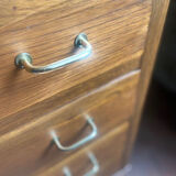 Vintage chest of drawers oak compass feet
