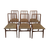 Ensemble de six chaises Allemagne années 60