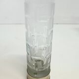 Set of Six Bohemian Ground Crystal and Silver Drinking Glasses