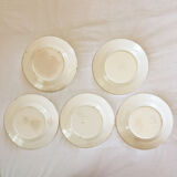 Lot of 5 dessert plates orchies