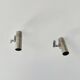 Pair of vintage wall sconces by Alain Richard, metal and aluminium, France.