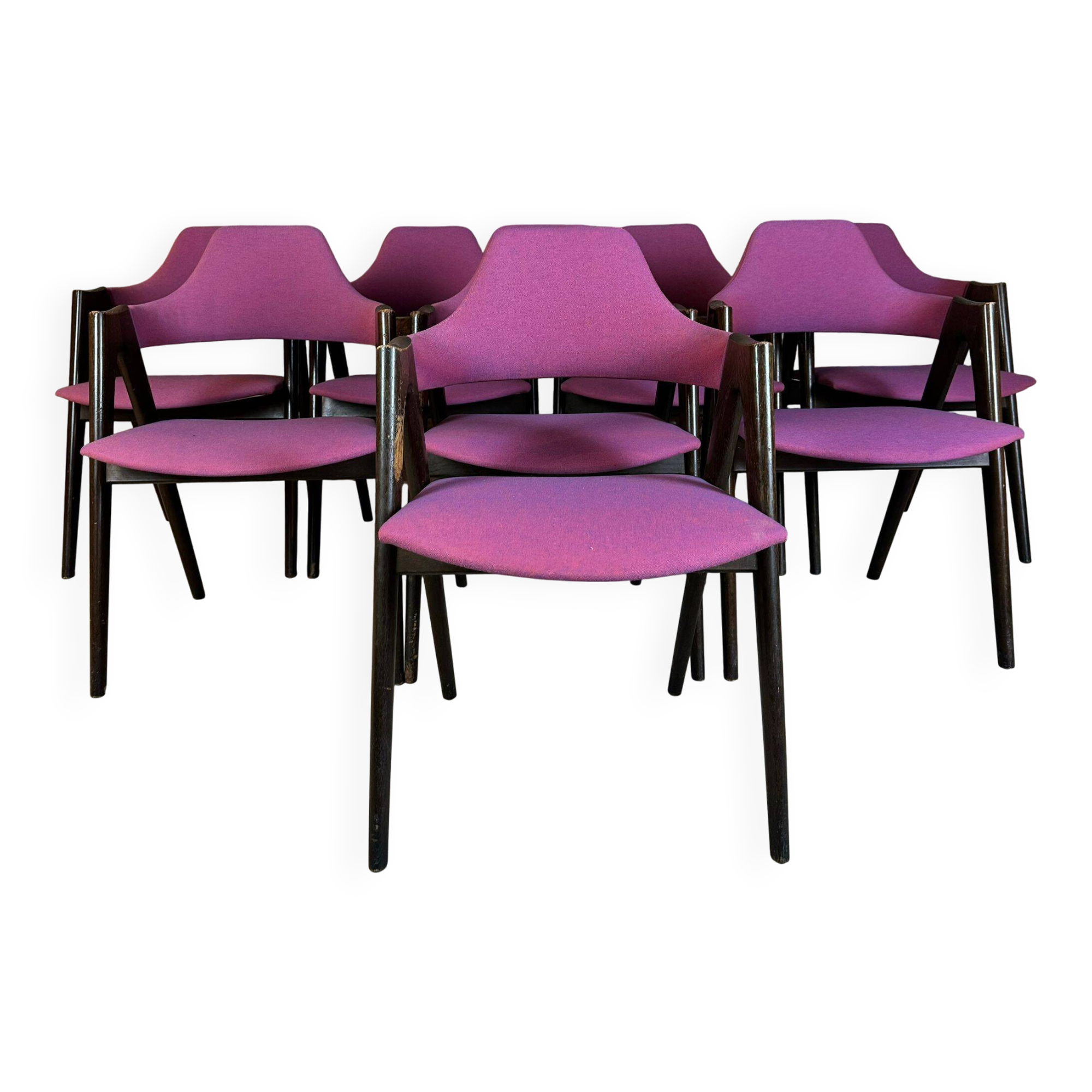 Set of eight 'Compass' chairs, Kai Kristiansen, Denmark 1960