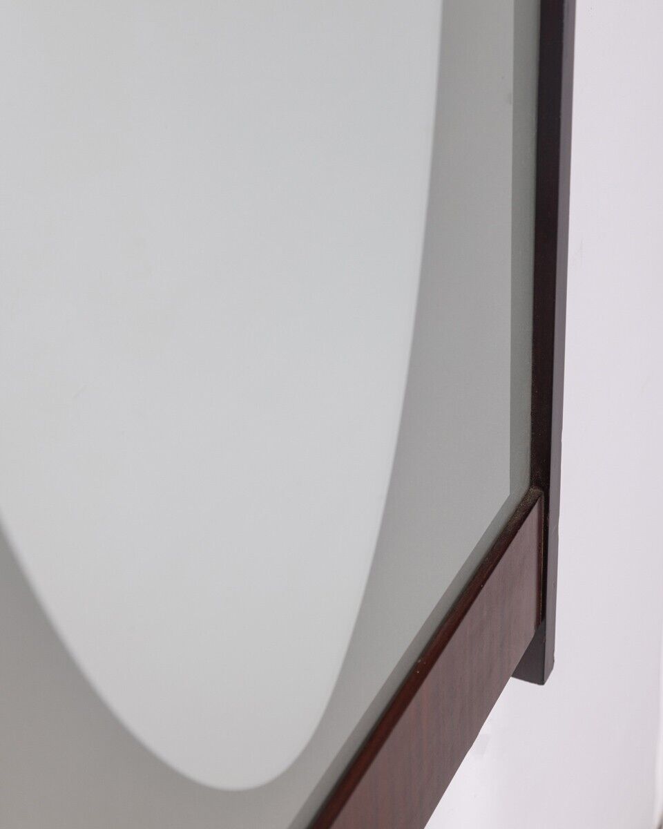 Vintage 60's wall mirror in rosewood italian design