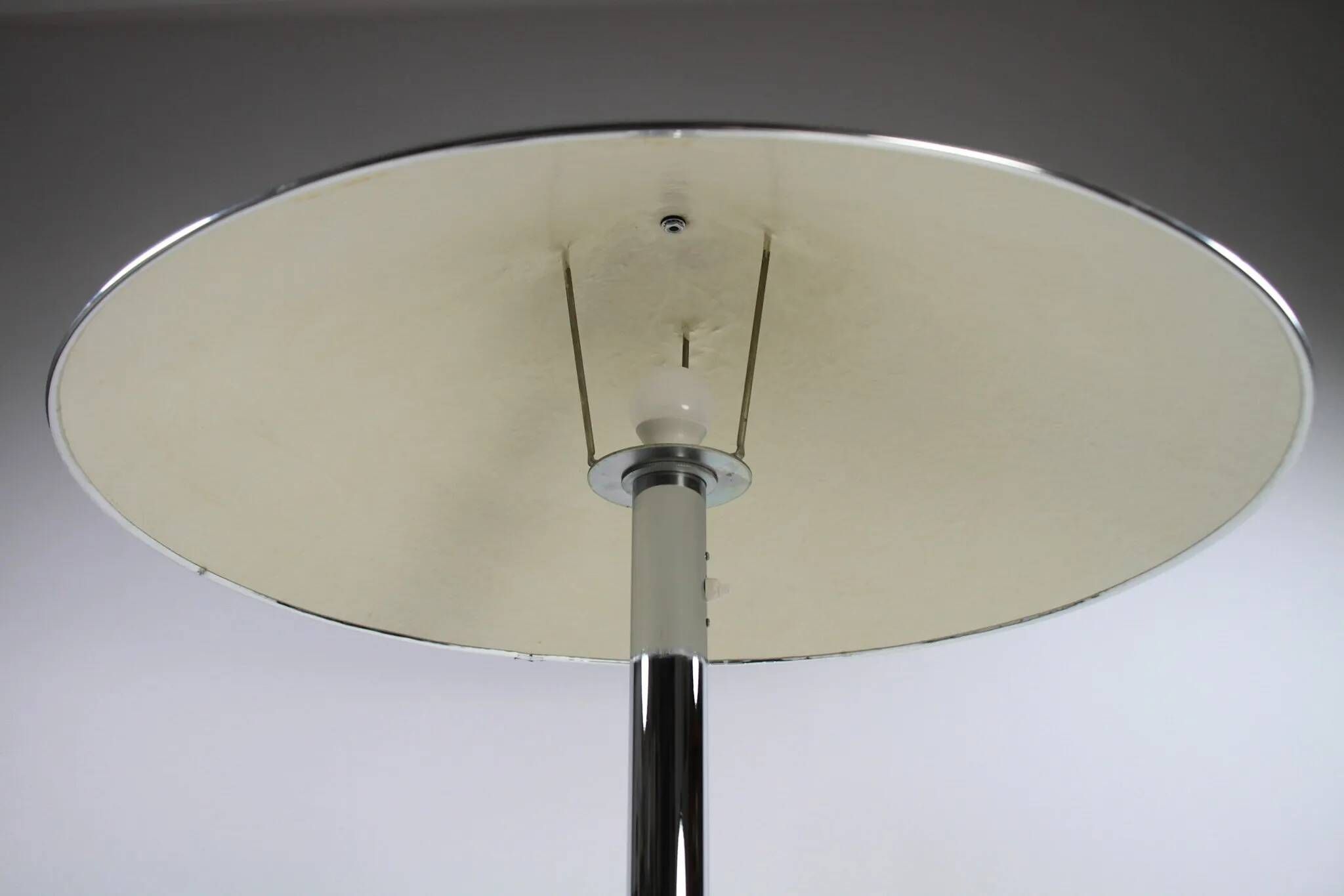 Ateljé Lyktan floor lamp with rare oversized custom shade – Sweden, 1970s