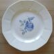 Plat rond Digoin Sarreguemines Roses bleues