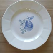 Plat rond Digoin Sarreguemines Roses bleues
