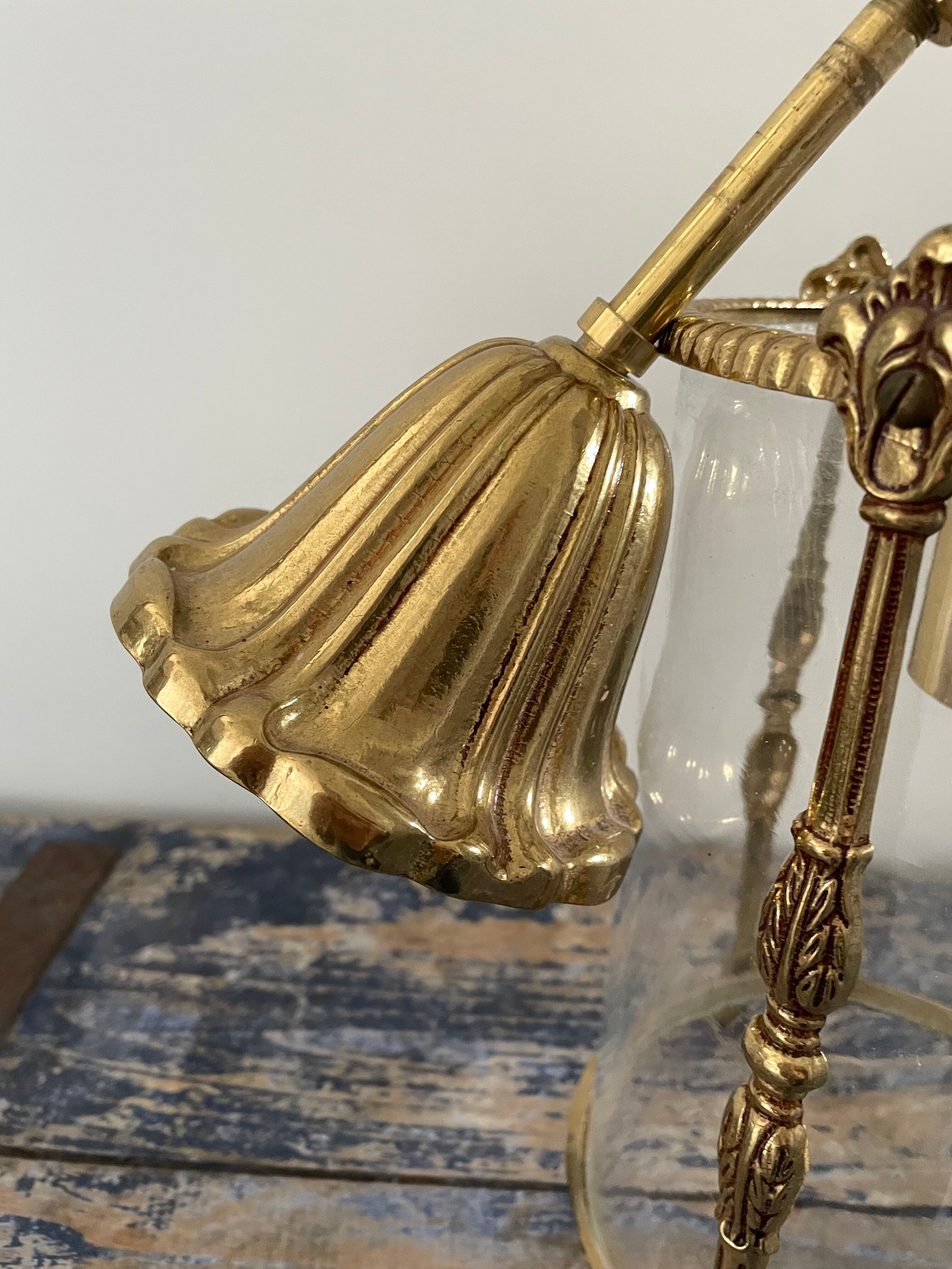 Cylindrical lantern suspension in brass and glass