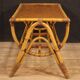 Table basse design en bambou et bois tressé des années 70