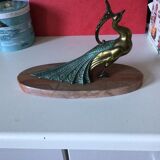 Serre livres. Art nouveau  signé TED paons.