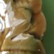 3 slip dessert plates stamped Sarreguemines. Fruit decor.