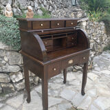 Solid wood cylinder desk