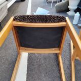 6 chaises ancienne vintage design scandinave pieds compas