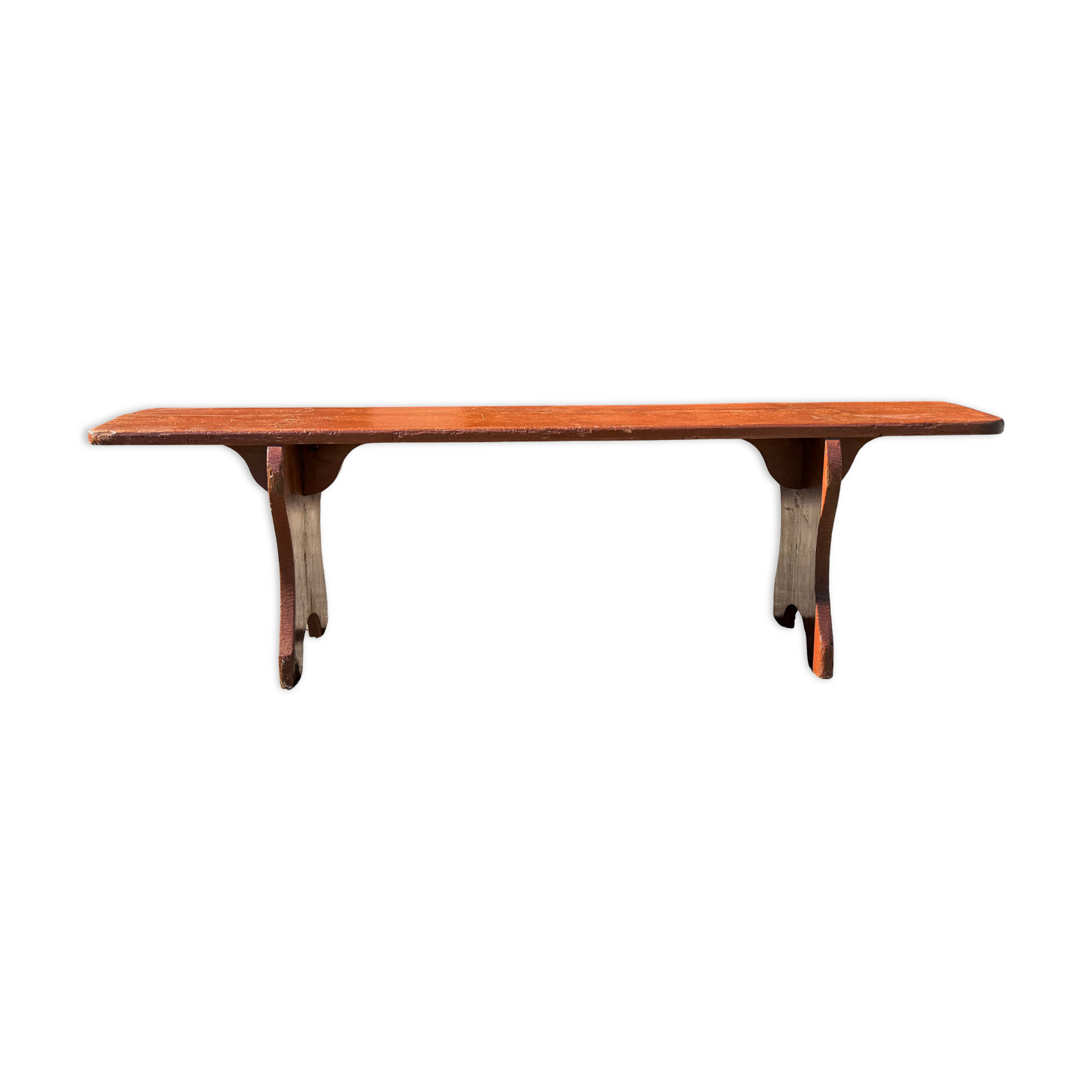 Solid wood bench