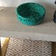 Chevron-patterned solid oak coffee table handmade.