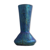 Vase in iridescent Glass Art new of PEACKOCK