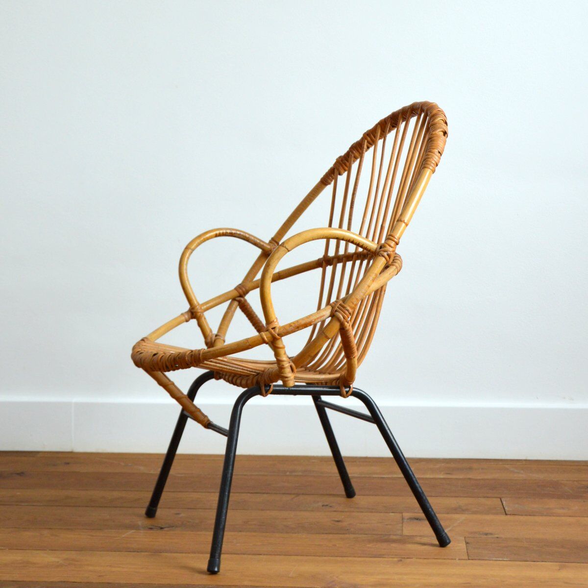 Vintage rattan armchair