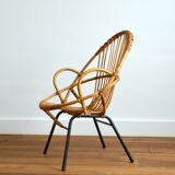 Vintage rattan armchair