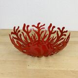 Coupe à fruit design Alessi Mediterraneo rouge par Emma Silvestris 30 cm