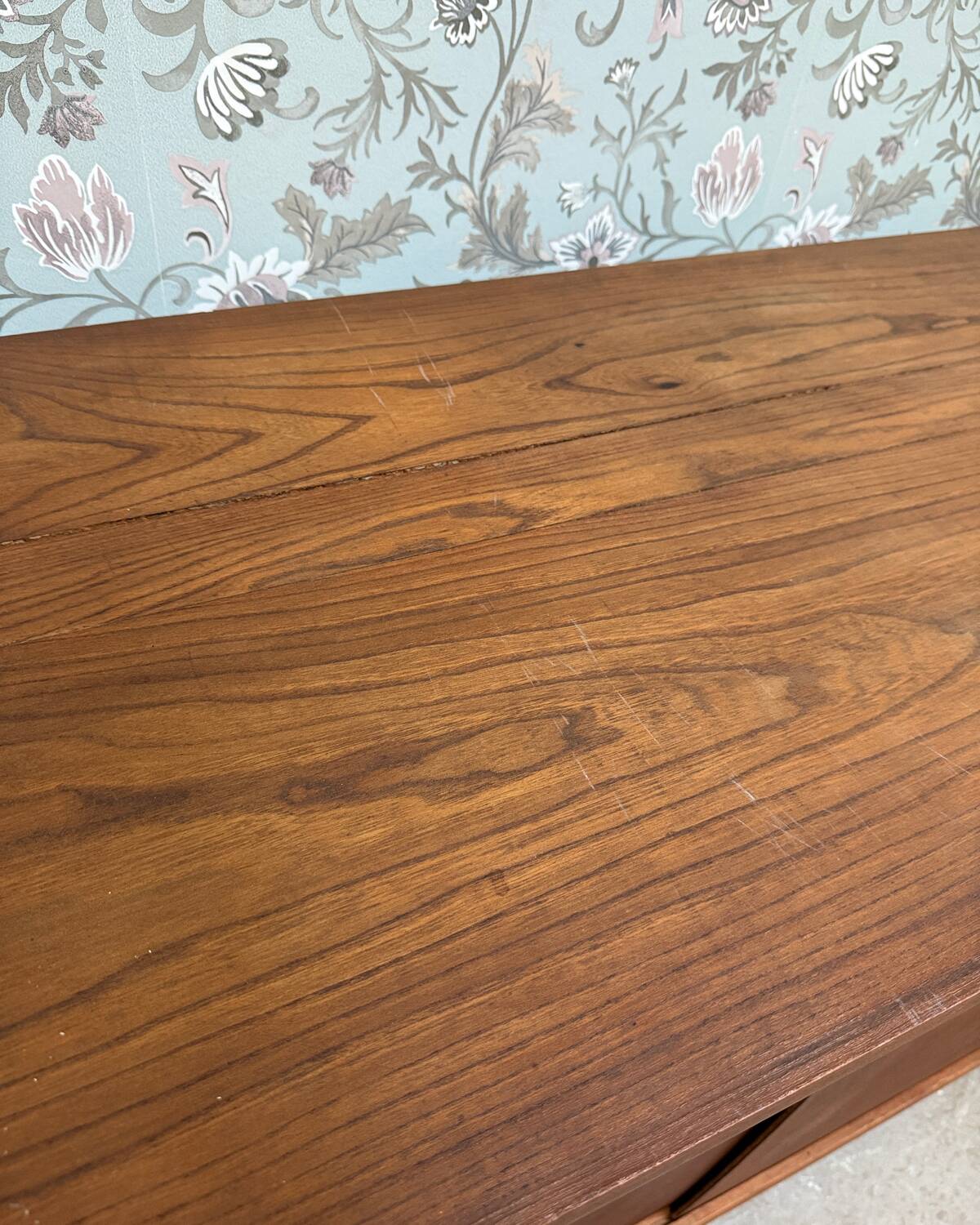 Vintage sideboard with sliding doors