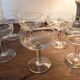 Coupes en verre ciselé années 50