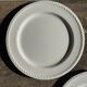 Set of 3 large classic white plates D24.5