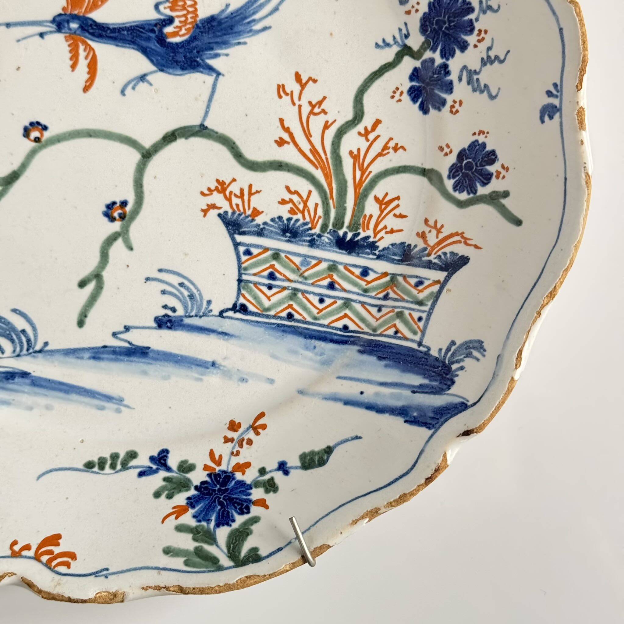 2 Plates in Nevers Earthenware (known as La Rochelle) | Bird | 18th century