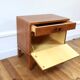 Vintage modernist oak bedside table 1960