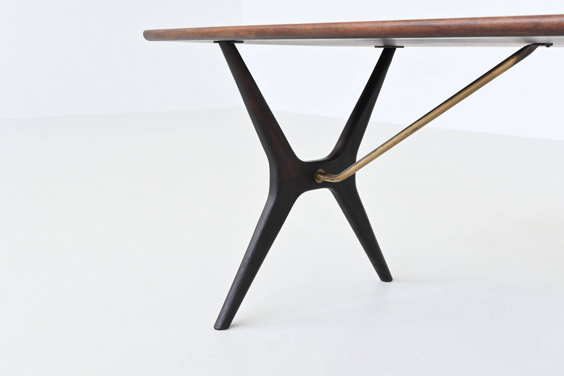 Karl Ekselius sculptural coffee table rosewood J.O.C. Sweden 1960