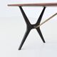 Sculptural coffee table by Karl Ekselius in rosewood, JOC Sweden, 1960.