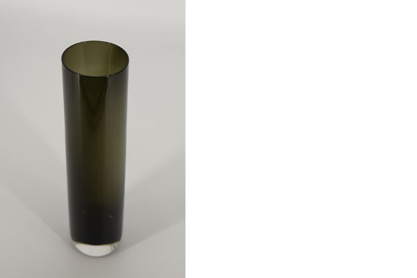 Vase En Verre Vert Scandinave Vintage, Années 1970